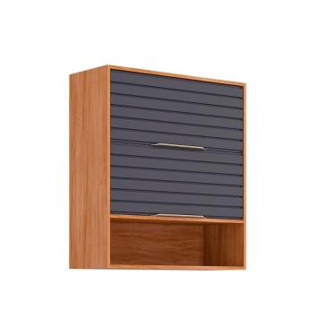 Imagem de Armário De Cozinha Modulado Esplendida C- 2 Portas Basculantes 80cm Cinamomo-titanium - Mgm