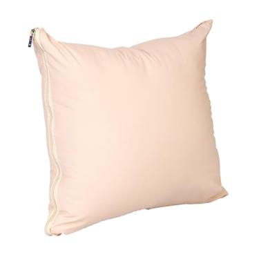 Imagem de Almofada Decorativa Impermeável com Zíper, Capa e Refil Siliconado, PVC Atóxico, Padrão Geométrico Azul e Turquesa, 45x45cm (Nude)