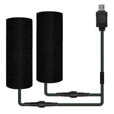 Imagem de OXWIND Pegas aquecidas para motocicletas, aquecedor de guidão ajustável USB de 6 níveis, à prova d'água IP67 para guidão de motocicleta/quadriciclo de 22 mm