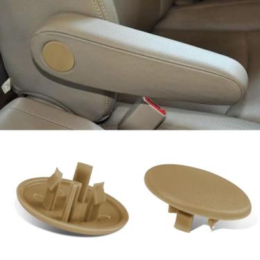 Imagem de HEVLE 2 peças de tampa de apoio de braço, substituição de peças de assento para Chevy Tahoe Cadillac Escalade Suburban Yukon 07-19, 15279689, assento traseiro esquerdo ou direito, parafuso de
