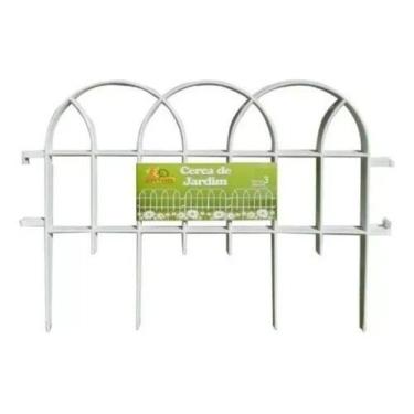 Imagem de Cerquinhas Jardim Kit 9 Pçs Romana Branca 3,90 Mts - Wlplast