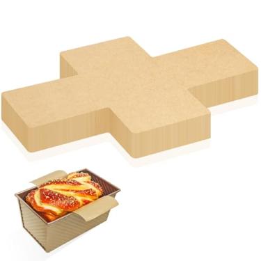 Imagem de 125 peças de forros de forma de pão, 22 x 12 cm, papel antiaderente, descartável, à prova de gordura, folhas de papel manteiga para assar pão, bolo, torradas