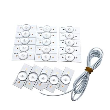 Imagem de 20PCS Lâmpadas de LED SMD 3V com Lente Óptica para Reparo TV 32-65 Polegadas Peças e Acessórios Fita Luz