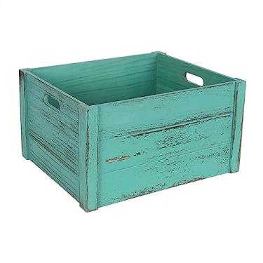 Imagem de Suporte para armazenamento de CDs Caixa de armazenamento registro vinil, caixa vintage retro com alça, suporte álbum madeira organizador(Green)