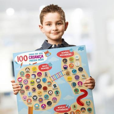 Imagem de Quadro Raspadinha Infantil – 100 Experiências para a Infância (Sem Moldura)