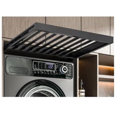 Imagem de Hhsdyl Cabideiro Extensível Calças, Cabide Deslizante com Carril, Armazenamento Deslizante Cachecóis Jeans,Grey damping,7rod 49cm