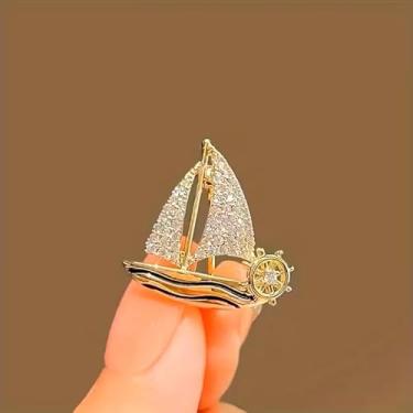 Imagem de 1 broche de veleiro moderno, terno, cachecol, broche de roupas, presente de feriado para familiares e amigos