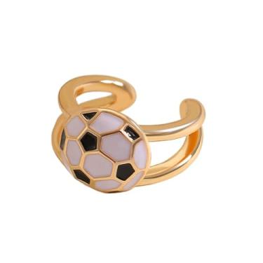 Imagem de RLHRNDE Brincos fofos de bola esportiva para mulheres e homens, sem piercing, futebol, basquete, futebol, softball, vôlei, clipes, fãs de jogos, acessórios de festa, joias para presente, Medium, Metal