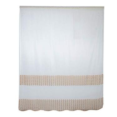 Imagem de Cortina de janela de poliéster Ainoli Valências Voile Quarto Decoração de sala de estar (Ouro)