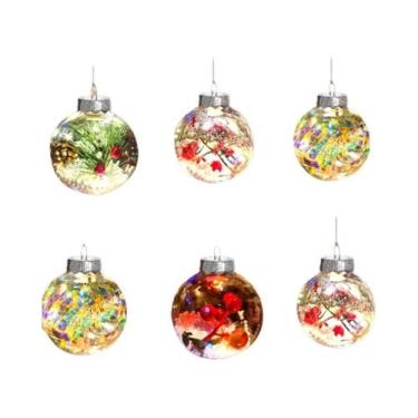 Imagem de Conjunto De 6 Bolas Transparentes Para Árvore De Natal, Pingentes Deco