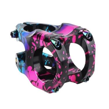 Imagem de Mesa de guidão Power Stem para mountain bike, 35 mm de comprimento, 0 graus, para bicicleta de estrada, 31,8 mm de comprimento, compatível com guidões de bicicleta de 31,8 mm.(Camo Purple)