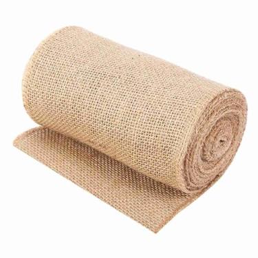 Imagem de Ainoli vintage natureza hessian juta serapilheira fita corredor de mesa artesanato cadeira festa de casamento de natal (15cm*5m)