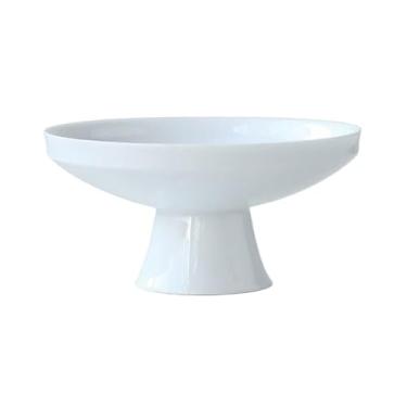 Imagem de Cesta de frutas para cozinha criativa prato de frutas de cerâmica de pés altos prato de sobremesa bandeja de frutas rack casa sala de estar mesa de café lanche pires doces tigela de frutas/pratos de