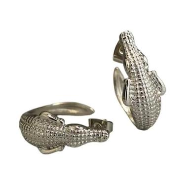 Imagem de Brincos De Estilo Punk Feminino Em Liga De Crocodilo, Joias De Moda Pa