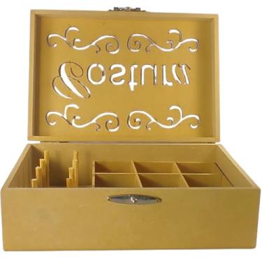 Imagem de Caixa Costura, Caixa Para Costura, Monte Seu Kit Costura com essa Linda Caixa Organizadora em MDF. Armazene Seus Itens de Costura, Como Agulhas, Linhas, Tesouras, Dedais e Botões. (Costura-1)