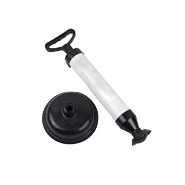 Imagem de FHYTGBS Desentupidor de vaso sanitário com ventosas Poderoso limpador de draga de banheira de ar desentupidor de drenagem de banheiro de alta pressão bomba de pia manual de chuveiro a vácuo