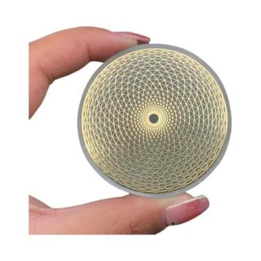 Imagem de Fatia De Cristal Natural Branco De Selenita 6cm Disco De Pedra De Gess