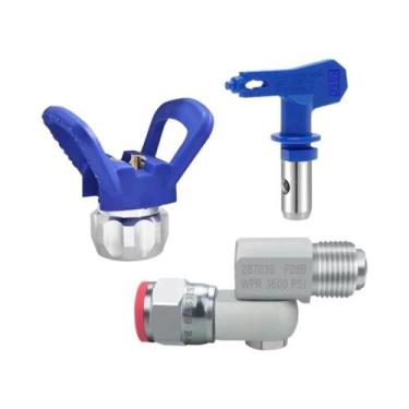 Imagem de Conjunto De Pistola De Pintura Airless Azul 215 Com 3 Peças, Com Junta