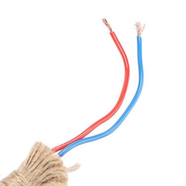 Imagem de Luz de corda juta pendente vintage para base E27 lâmpada decorativa estilo retrô ecológica fácil instalar perfeita sala estar quarto hotel cafeteria