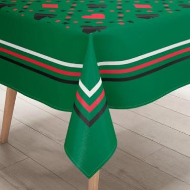 Imagem de Toalha de Mesa para Jogos – Redonda 1,40 m ou Quadrada 135×135 cm | Tema Baralho e Pôquer | Poliéster Resistente | Ideal para Lazer e Entretenimento (Naipes Verde, Quadrada)