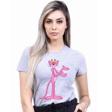 Imagem de Camiseta Feminina Pantera Cor de Rosa Animes Estilosa Várias Cores - l