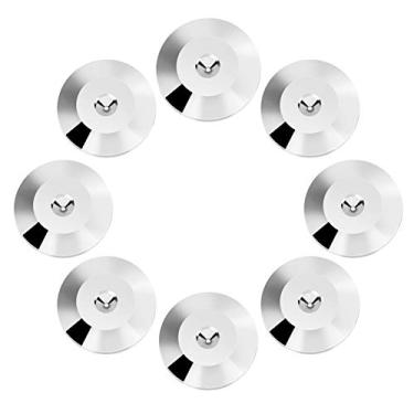 Imagem de Ejoyous Almofadas de Pico para Pés de Alto-falante, 8 Peças 25 Mm X 4 Mm Almofada de Base de Choque de Alto-falante de Cobre Universal, Disco de Chão para Pés Com Isolamento de Som, para (Prata)