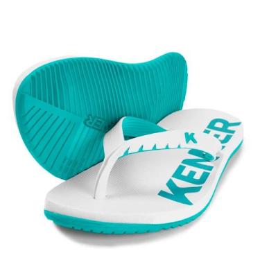 Imagem de Chinelo Kenner Red - Branco e Verde Esmeralda, 40