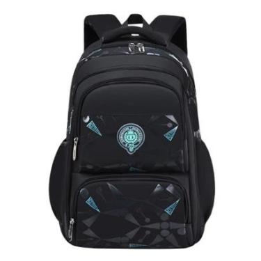 Imagem de Mochila Masculina Bolsa Escolar Meninos Grande Espaço Lápis Fichario Porta Notebook-Masculino