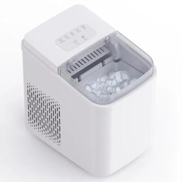 Imagem de Máquina de Gelo Portátil 12KG por Dia 160W – Turbo, Rápida e Eficiente, Ideal para Festas e Eventos (Várias Cores)(BRANCO)