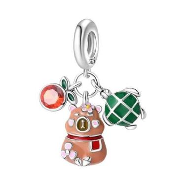 Imagem de Pulseira De Corrente Com Contas De Casal De Gato Borboleta Romântica P