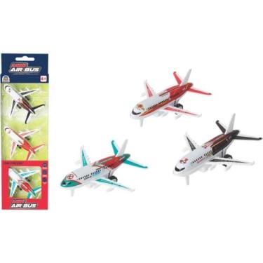 Imagem de Mini AIR BUS com 3 Unidades  Aviões de Fricção - Não Especificada