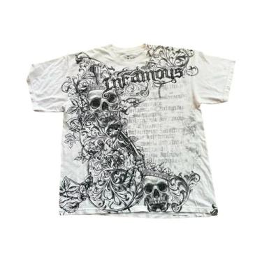 Imagem de Camiseta Masculina Retrô Respirável Com Gola Redonda Estampa Punk Hip 