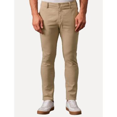 Imagem de Calça Calvin Klein Jeans Masculina RE Issue Label Cáqui-Masculino