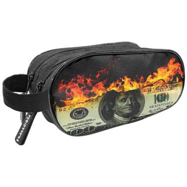 Imagem de Estojo Escolar Espaçoso Resistente Faculdade Moderno Fogo Dollar Tamanho:Único;Genero:Unissex;Cor:-Unissex