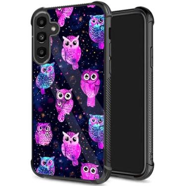 Imagem de JHYYTUJTYP Capa para Galaxy S25 FE, textura de pneu antiderrapante, capa protetora de TPU macio à prova de choque e antiarranhões para Samsung Galaxy S25 FE 6,7 polegadas 2025, coruja fofa