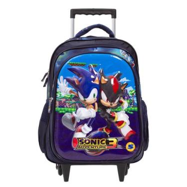 Imagem de Mochila Infantil Menino Sonic Adventure Rodinhas Tam G - TOYS 2U