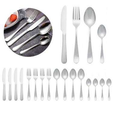 Imagem de Faqueiro 16 Peças em Inox - Jogo de Talheres Completo com Facas, Garfos, Colher e Colher de Sobremesa - Talheres para Refeição, Uso Diário e Ocasiões Especiais - Nalux