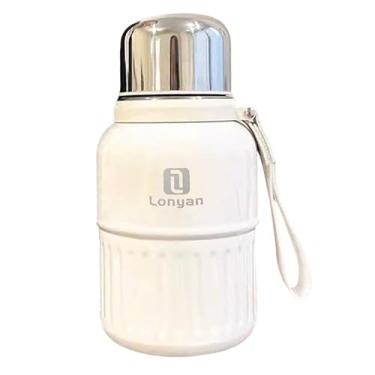 Imagem de Garrafa Térmica 600ml SUS304 Aço Inoxidável Anti-Derramamento Mantém Mantém Calor 12 Horas E Frio Para Café Carro Viagem (Bege)