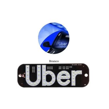 Imagem de Placa Led Para Carro Motoristas De Aplicativo Uber