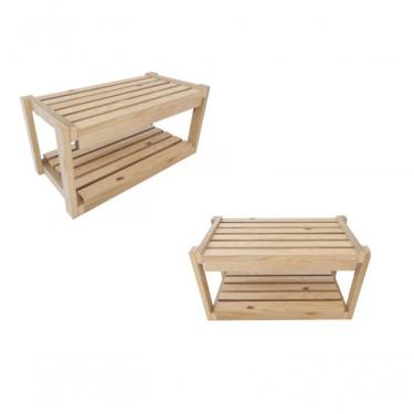 Imagem de Kit Com 2 Organizadores Vertical De Sapatos Madeira Pinus Decorativa