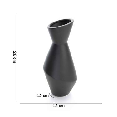 Imagem de Vaso Preto Em Cerâmica 26x12cm
