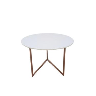 Imagem de Mesa De Centro Jade Para Sala De Estar Pés De Aço Moderna