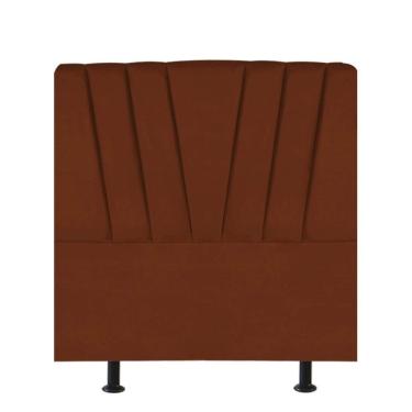 Imagem de Cabeceira Estofada Bélgica 100cm Solteiro Para Cama Colchão Box Quarto Suede Terracota Telha - Aurora Line