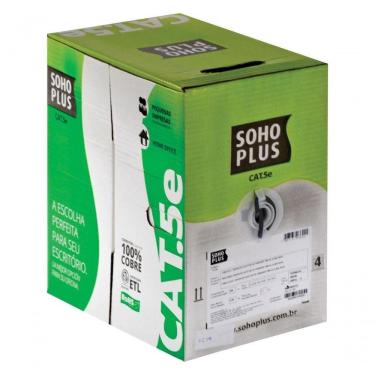 Imagem de Cabo Lan U-utp Cat.5e 24 Awg 4 Pares Cmx Caixa C- 305 Metros