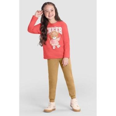 Imagem de Conjunto infantil menina de ursinho com glitter Brandili-Feminino