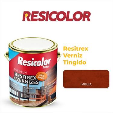 Imagem de Verniz Proteção para Madeira Alto Brilho Tingidor Resitrex Galão Cores