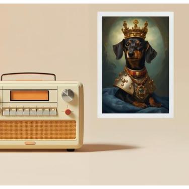 Imagem de Quadro Decorativo Dachshund Rei 24X18Cm - Com Vidro - Quadros On-Line