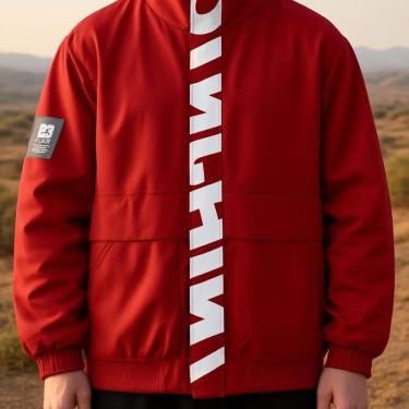 Imagem de Casaco Masculino Casual Gola Alta com Bolsos Grandes