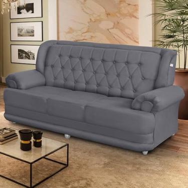 Imagem de Sofá 2,00m 3 Lugares Suede Filadélfia Cinza - Sofá Casa