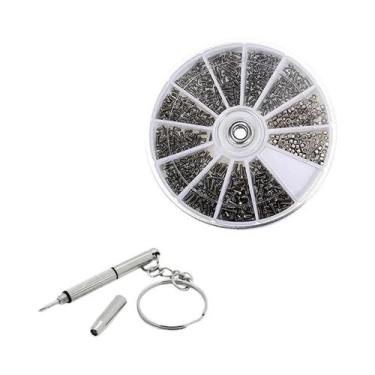 Imagem de Kit De Parafusos Pequenos De Aço Inoxidável 600/1000 Peças Com Chave D